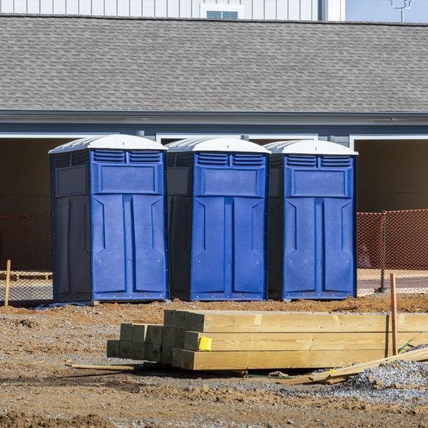 Heavy-duty construction site porta potty in Dahlonega, Georgia